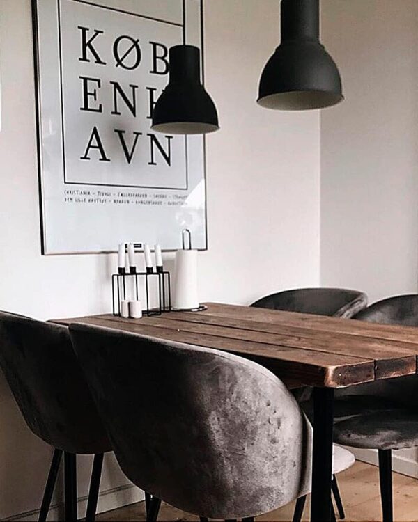 København | Plakat | Sort hvid København by plakat med tekst