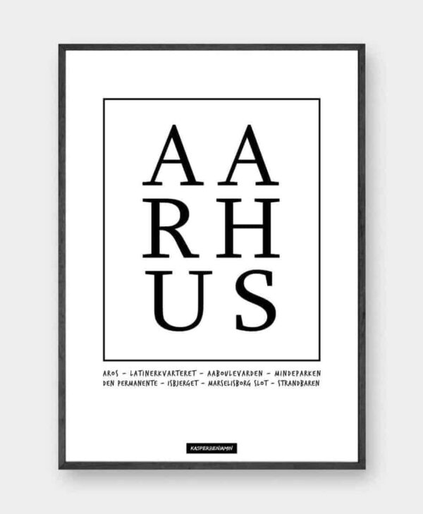 typografisk plakat Aarhus
