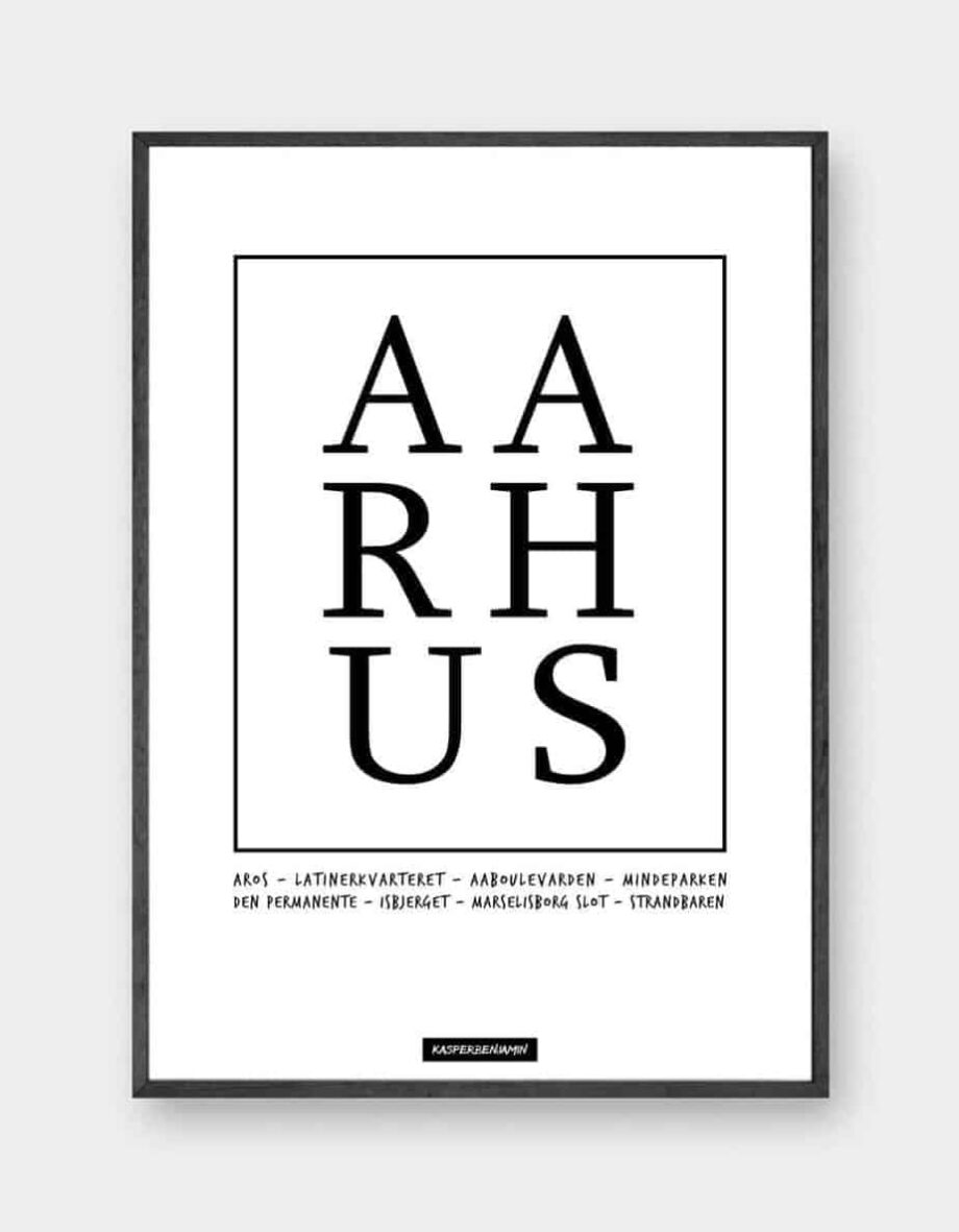 typografisk plakat Aarhus