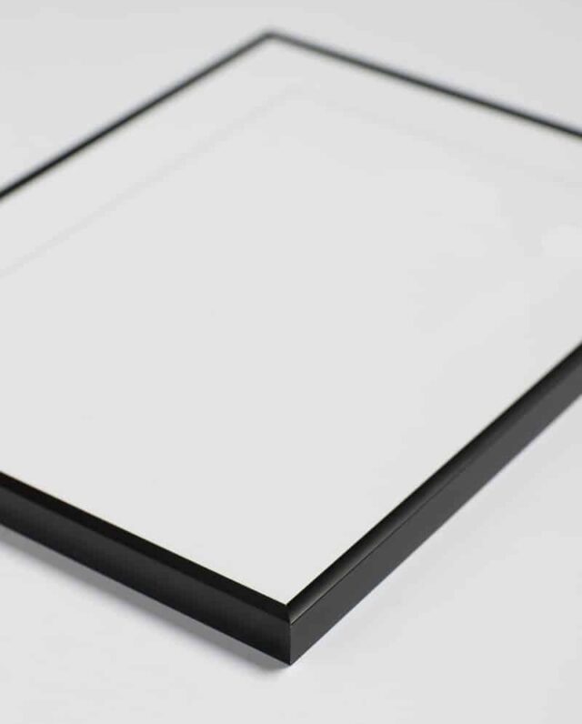 Sort aluminium ramme