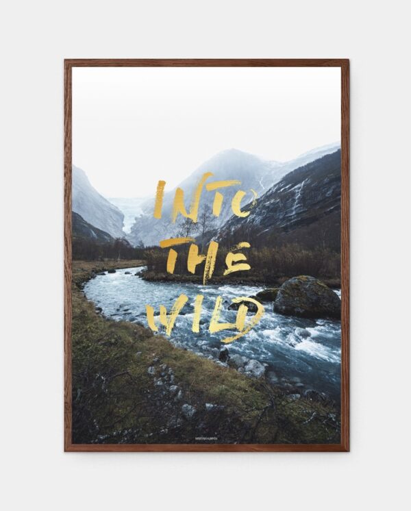 Into The Wild plakat i mørkebrun ramme