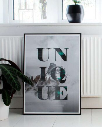 Unique plakat - Natur og tekst