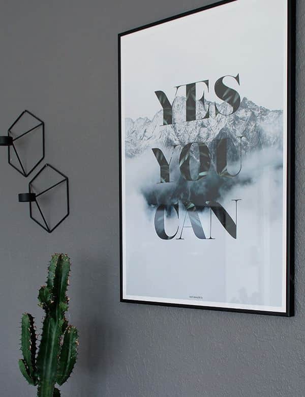 Yes you can plakat - Natur og tekst