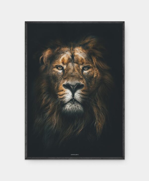 Lion King plakat i mørk ramme