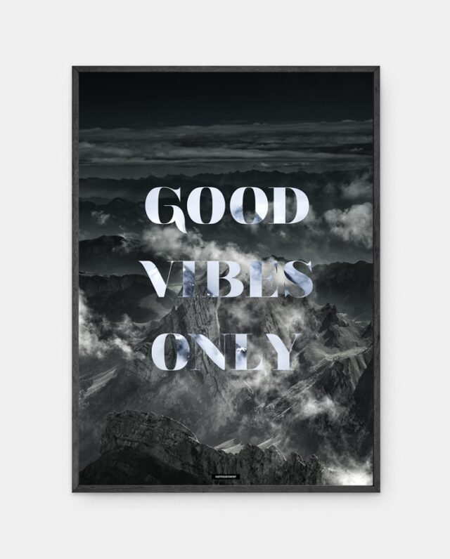 Good Vibes Only plakat i ramme