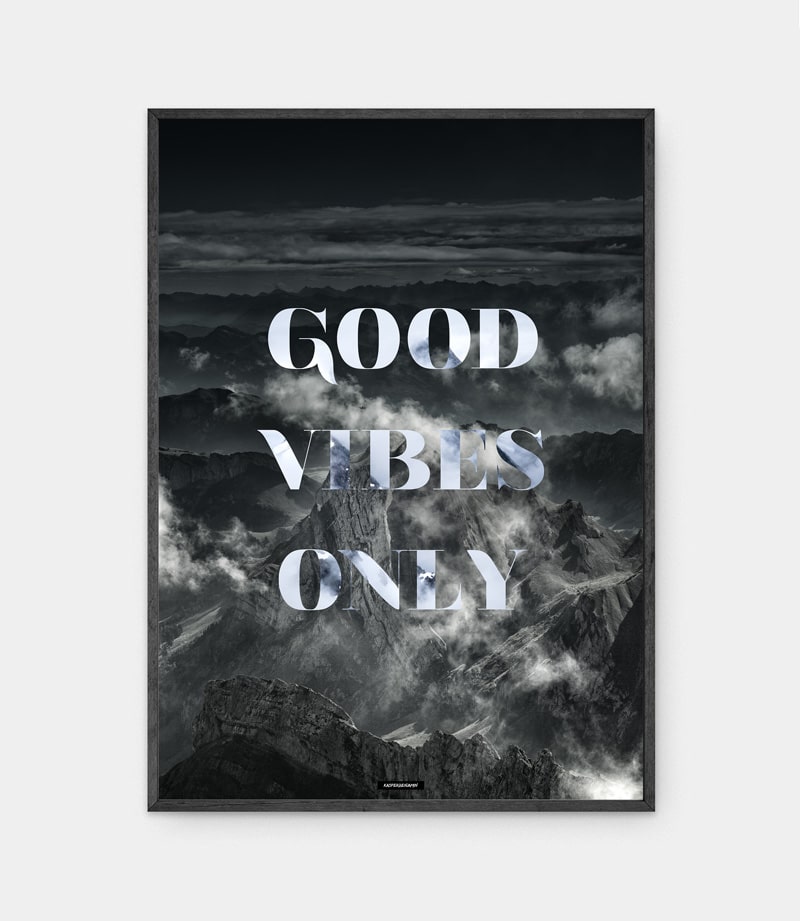 Good Vibes Only plakat i ramme