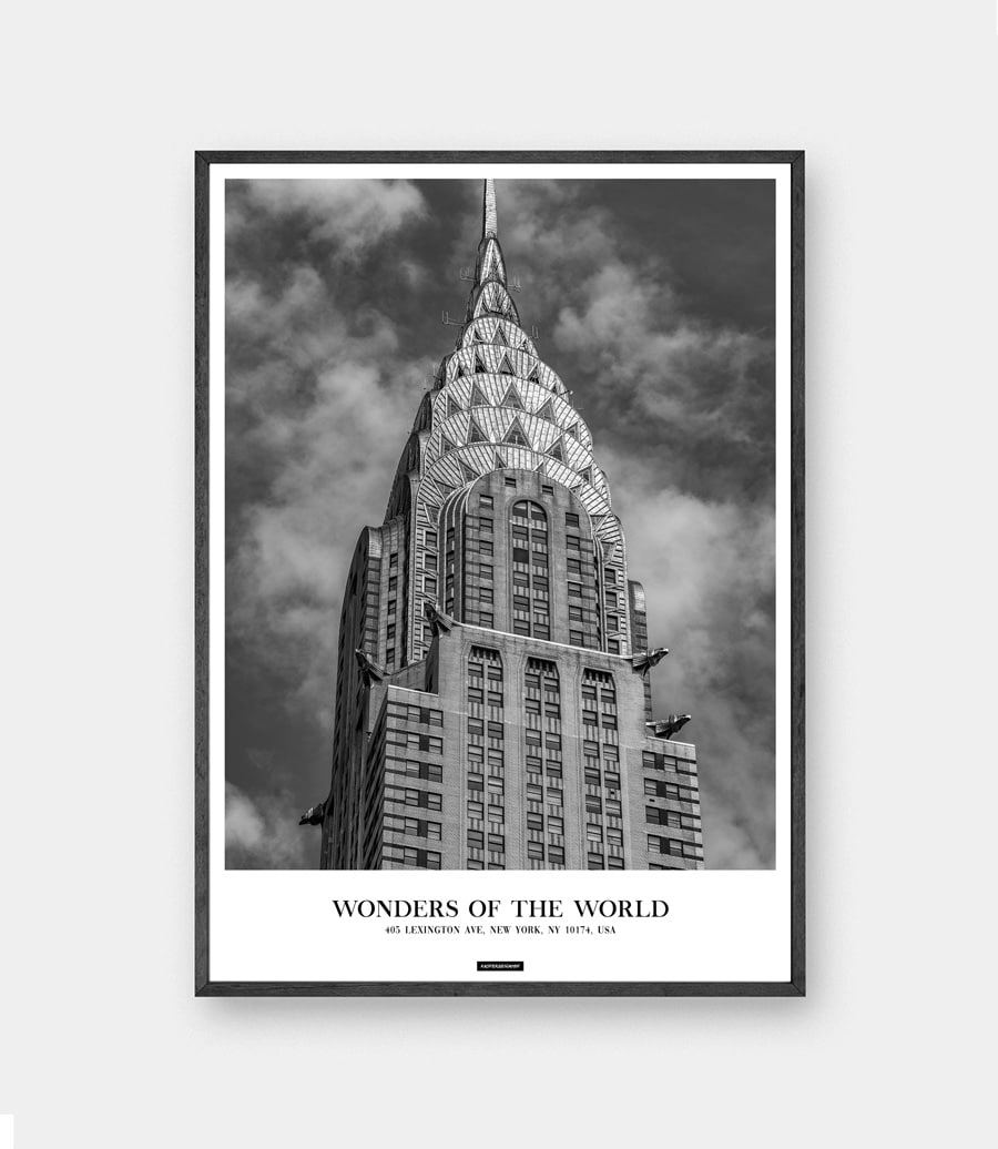 Chrysler New York plakat - By plakat fra New York i sort ramme
