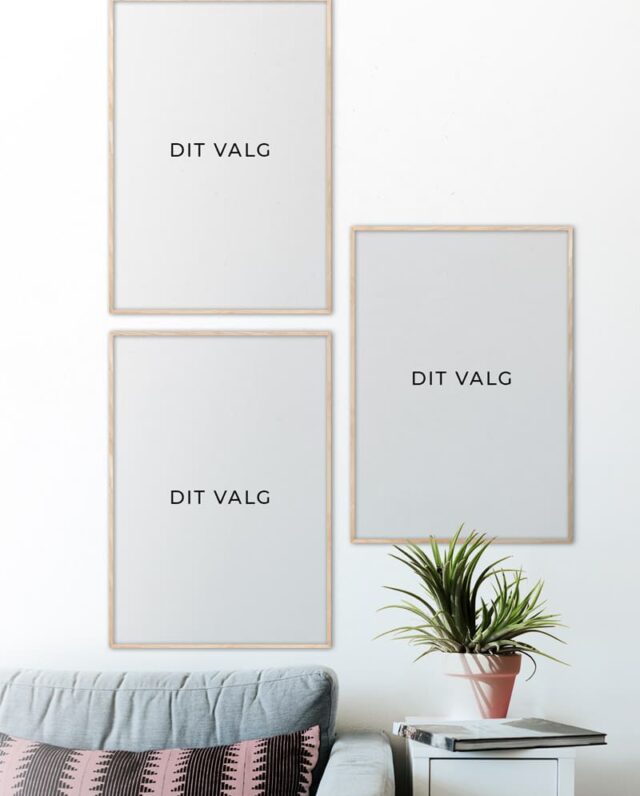 Plakatsæt bestående af selvvalgte plakater