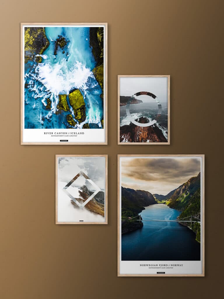 nordisk-natur-billedvaeg-lys Nordisk natur billedvæg med natur plakater