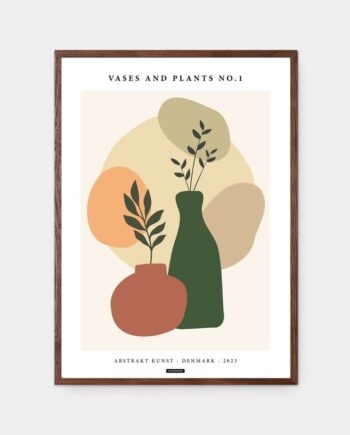 Abstrakt plakat med vaser og planter af KASPERBENJAMIN