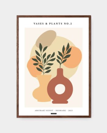 Abstrakt plakat med vaser og planter af KASPERBENJAMIN