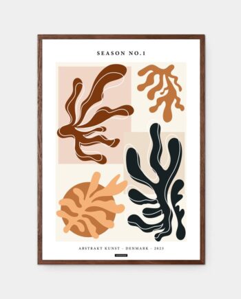 Abstrakt efterårsplakat med brune farver af KASPERBENJAMIN