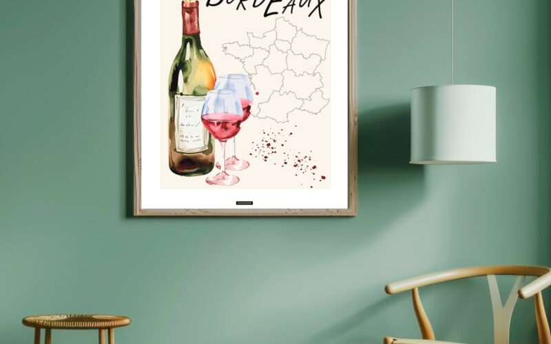 Vin plakat fra Bordeaux i Frankrig af KASPERBENJAMIN