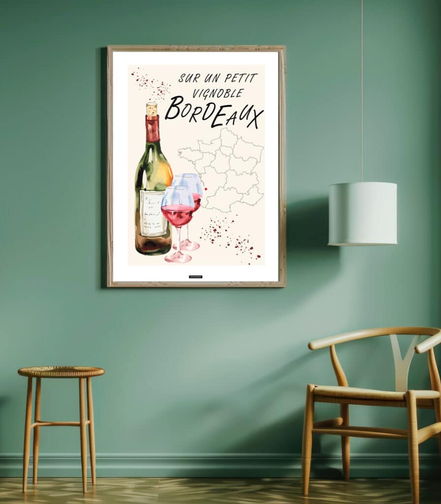 bordeaux-no1-miljobillede1 Vin plakat fra Bordeaux i Frankrig af KASPERBENJAMIN